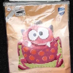 Monster needlecraft pillow art craft